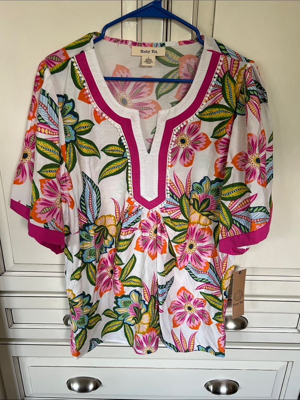NWT Women’s Ruby Rd Hothouse Florals top size Large